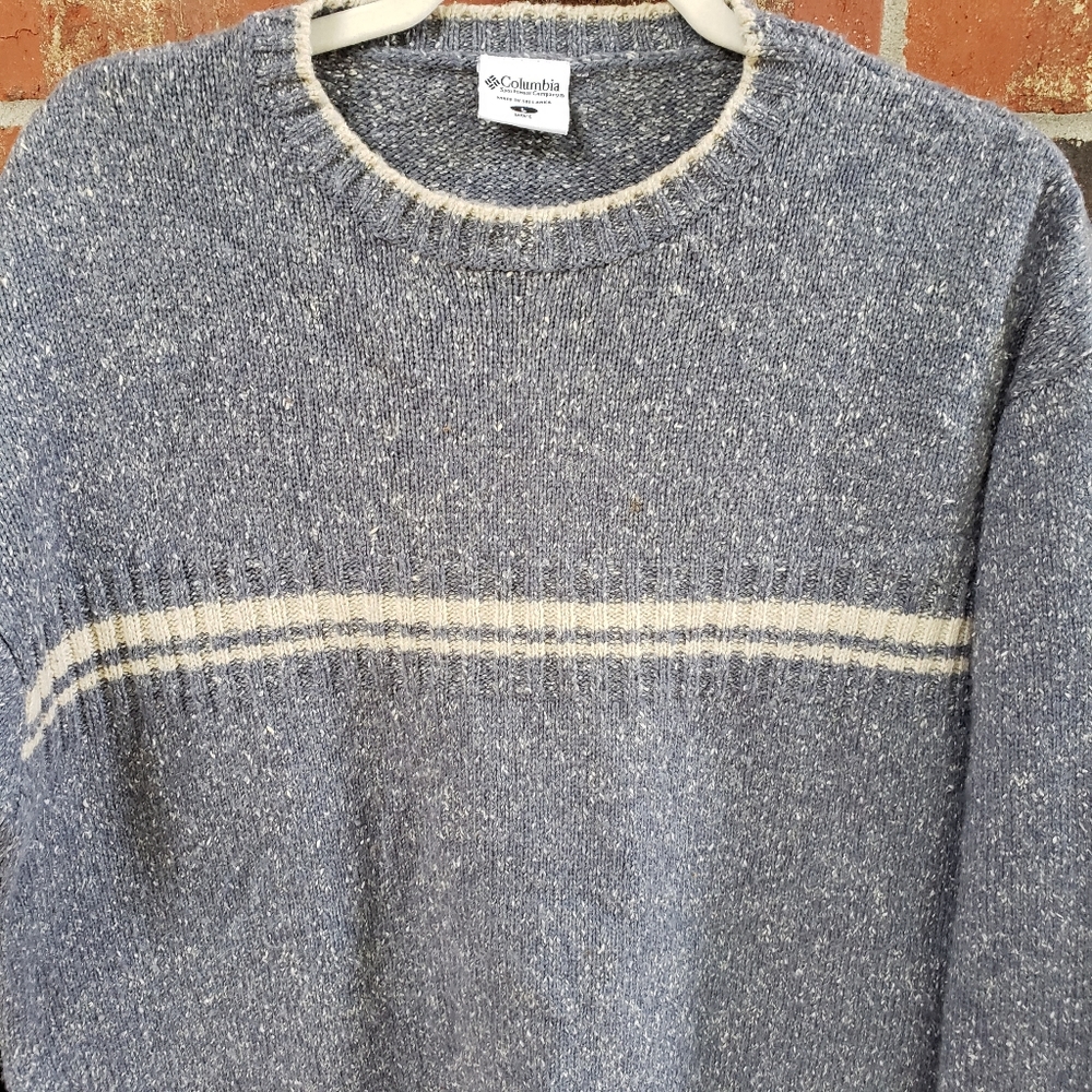 Columbia Pullover Slate Marbled Crew Sweater